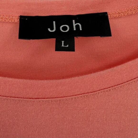 Joh Kendall Knit Crew Neck Twist Knot Top Pink Women Large Soft K8621C - Picture 3 of 5
